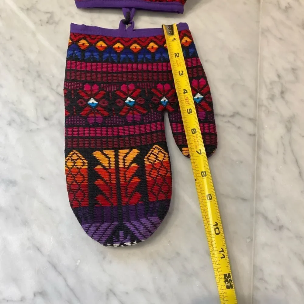Mexican Embroidered Kitchen Potholders New